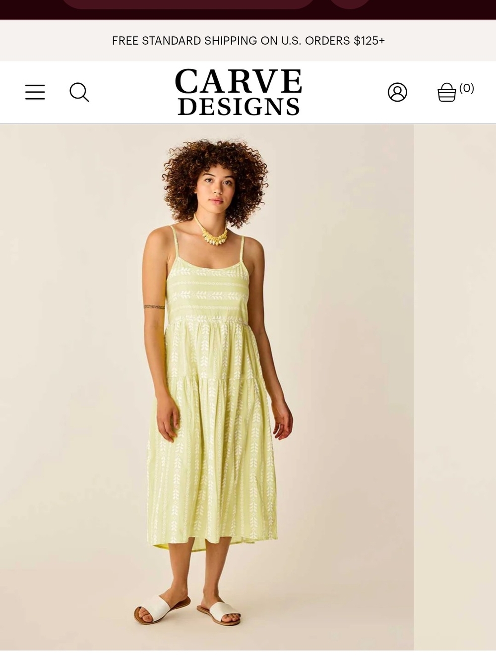 Carve Designs Tiered Midi Dress